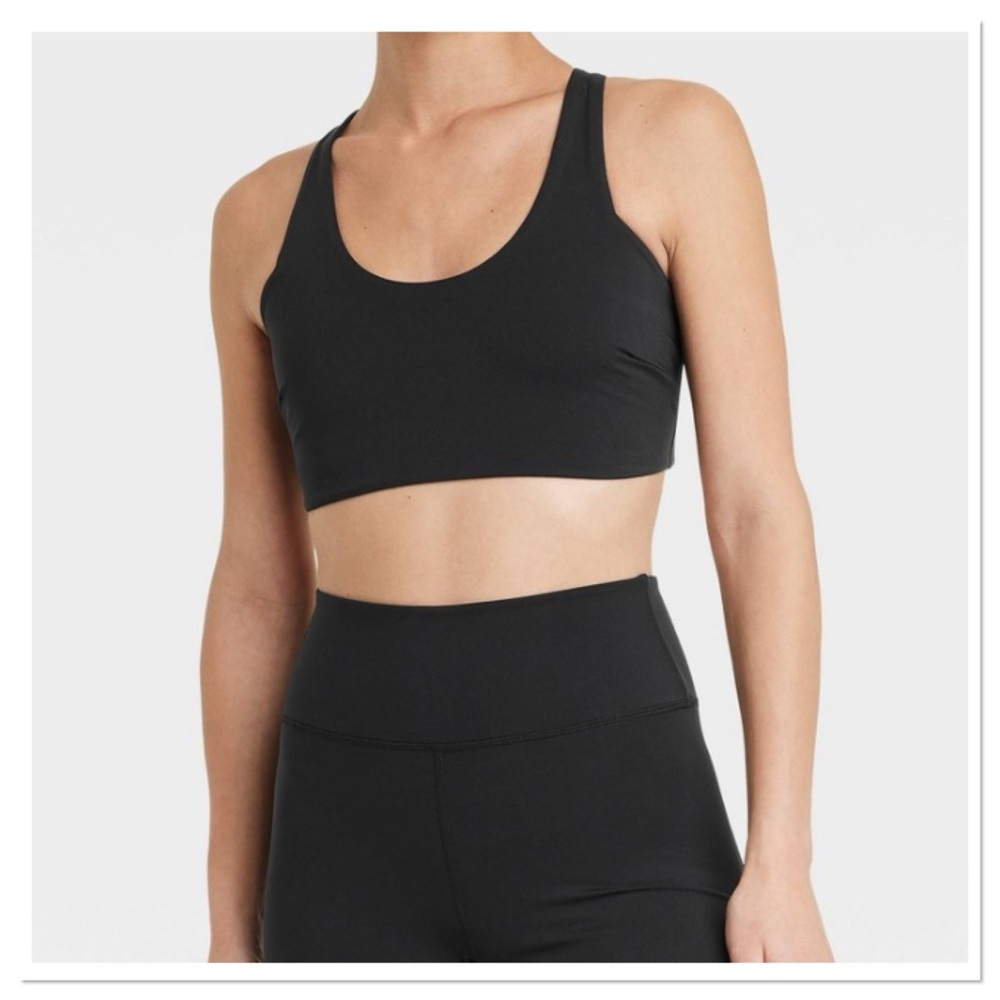 Women’s Light Support Rib Racerback Longline Sport All In Motion Black